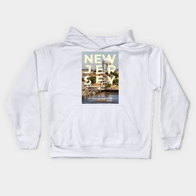 New Jersey Travel Poster Kids Hoodie by mardavemardave